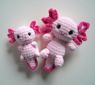 Ravelry: Pocket Axolotl (2 sizes) pattern by Sweet Softies