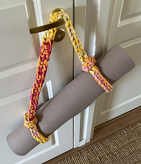 Crochet yoga mat strap