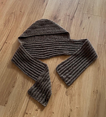 Crochet scarf and hood