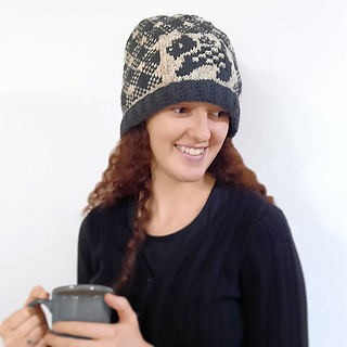 Front view of Hat with Double Cuff