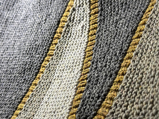 I was running out of yarn, so this wedge features two colours.