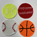 Sports Ball Coasters pattern
