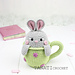 Rattle bunny in the cup pattern 