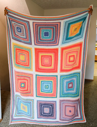 Temperature Blankets: Linen Square Temp Blanket crochet pattern by TL Yarn Crafts