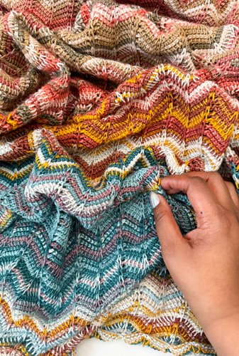 Chevron Tassels Temperature Blanket photo 6