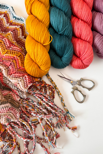 Chevron Tassels Temperature Blanket photo 7