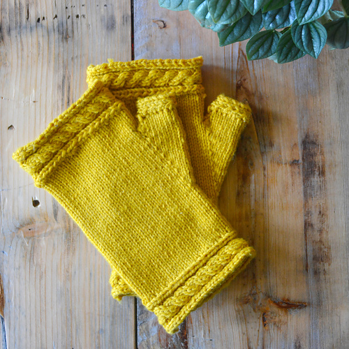 Ravelry Twisted Rope Fingerless Mittens pattern by Talena Winters
