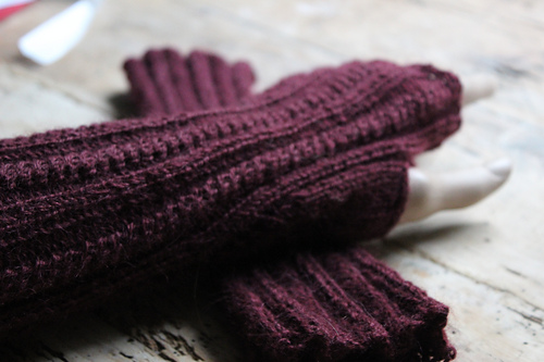 Bespoke Stitching Leather Gloves - Burgundy