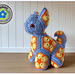 Chino The Cat with African Flowers pattern 