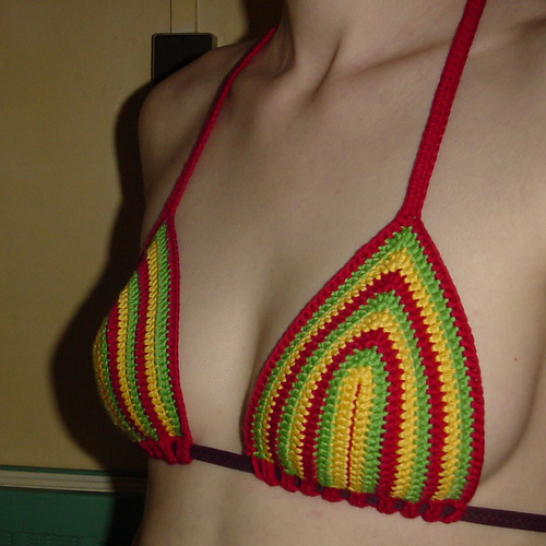 Striped Swimsuit With Seashells photo 4