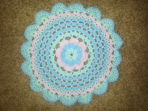 Radiant Rose Mandala Doily photo 5