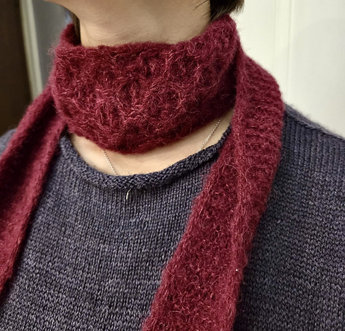 Graphite mini scarf