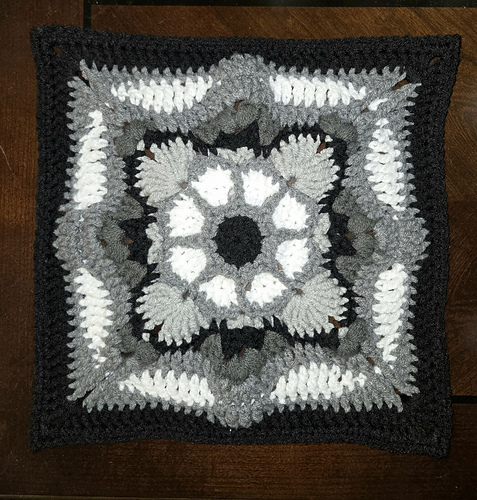 Blue Cascade Afghan Square photo 2
