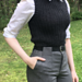 High Neck Ribbed Vest pattern 