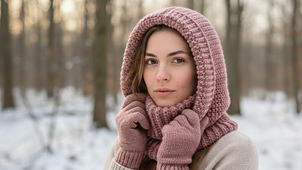 Tunisian Crochet Balaclava Turtleneck hoodie pattern