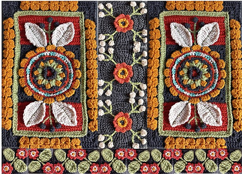 Ravelry: CITRUSDAL Floral Panel pattern by The Floral Hook