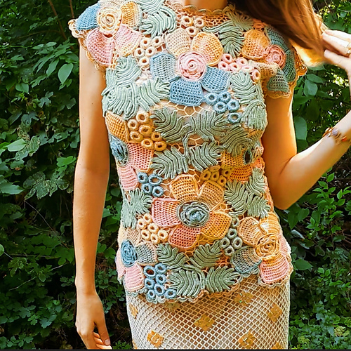 Irsk blonder sommertoppen Flora - ThePoshCrochet