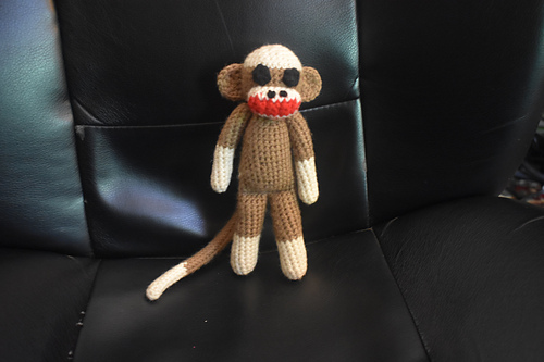 Sitting Baby Sock Monkey photo 1
