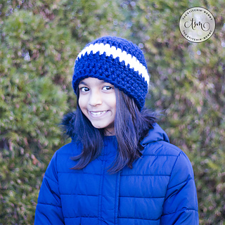 Easy Chunky Striped Hat by The Stitchin' Mommy
