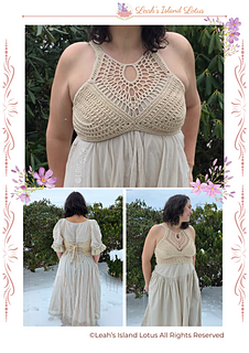 The Amari Bralette in the color cream, styled with a flowy skirt. 