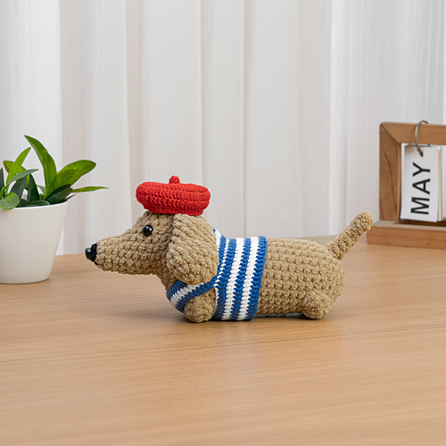 Dachshund Low Sew with Sweater