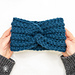 Faux Knit Twist Crochet Headband photo 3