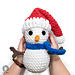 Mini Santa Hat (Amigurumi Snowman Accessory) photo 3