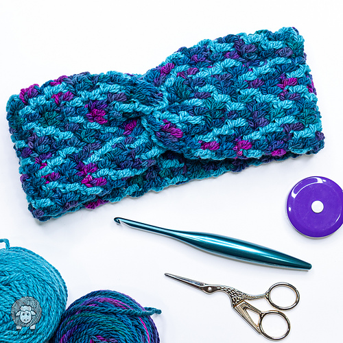 In the Current Mosaic Crochet Headband