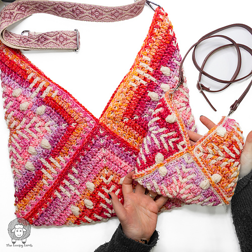 Pink Lemonade Mosaic Granny Square Bag