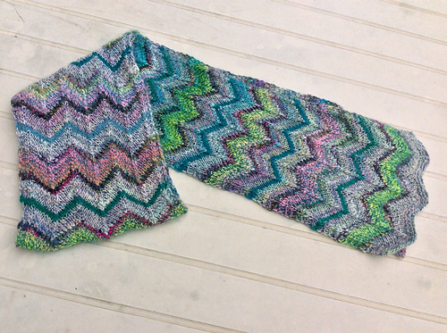 Enkelt chevronstripe-sjal - Therbia
