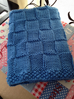 Basket weave knitting online pattern blanket