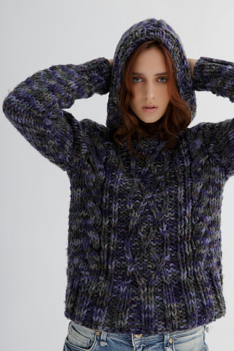 【Raucohouse】Margaret grunge dyeing knit hoodie Margaret grunge dyeing knit hoodie - Raucohouse | 60