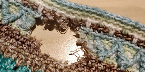 Biggest hole, right now I think I have to redo 11-12 rows here.