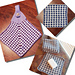 Gingham Plaid Mosaic Towels, Cloth pattern 