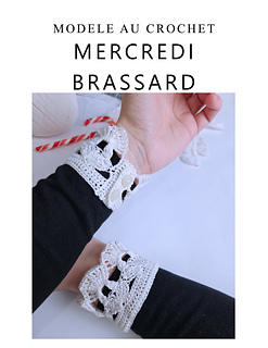 Patron gratuit de manchette Addams au crochet mercredi