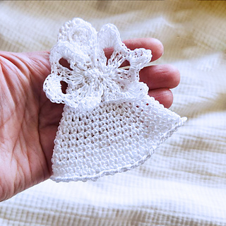 Fully crocheted Healing Angel doll with halo . Amigurumi pattern for emotional support and hope.