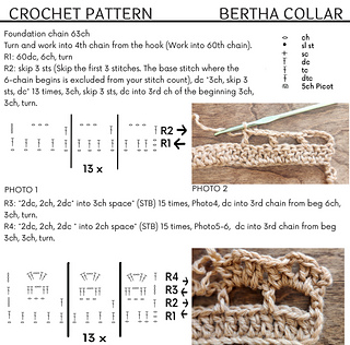 create a Bertha Collar, including yarn, hook, and the detachable collar PDF guide