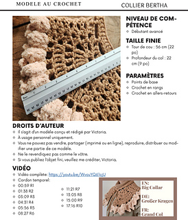 Step-by-step French crochet pattern pages with professional charts and diagram