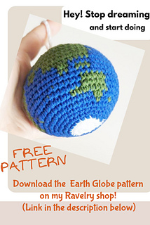 a mini crocheted Earth globe pattern