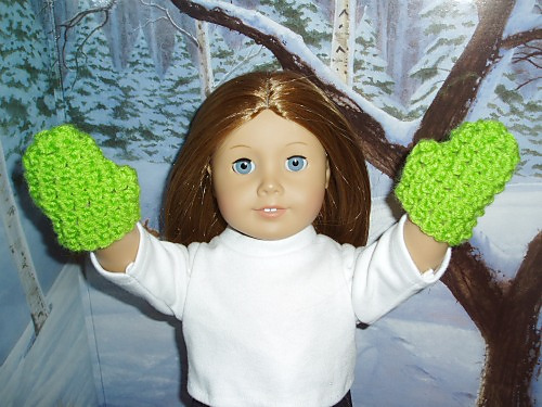 Doll Mittens 18 inch American Girl dolls crochet photo 2