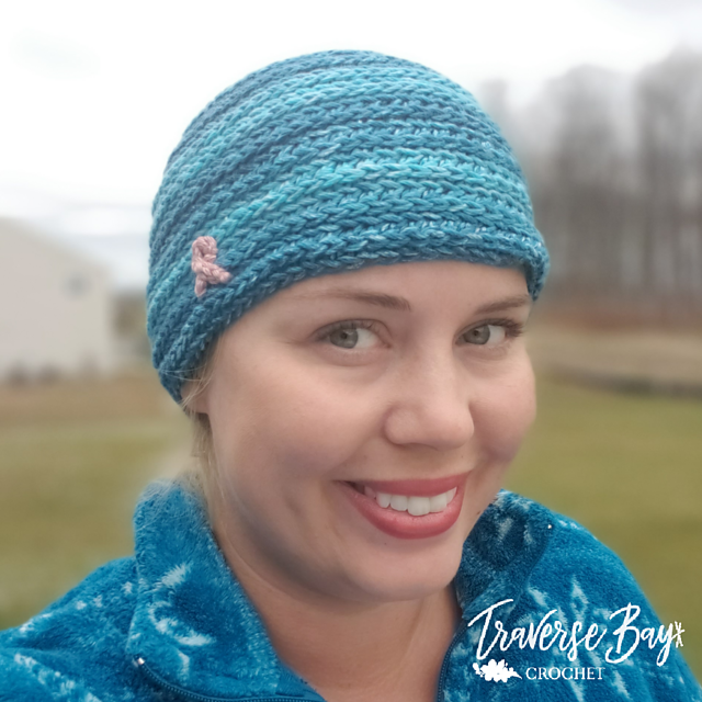 Easy Chemo Cap pattern by Laura Wilson