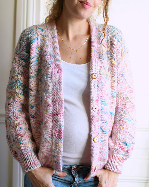 speckled cardigan