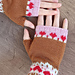 Mitaines Love in stitches pattern 