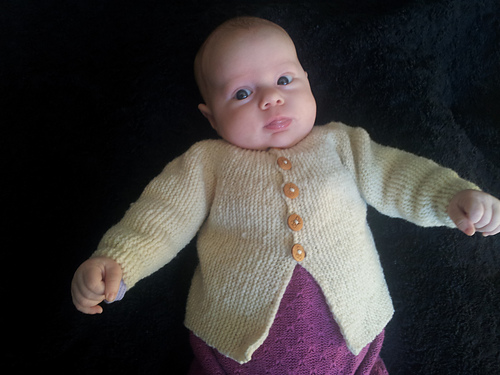 Leine baby – lue, jakke og sokker i rillestrikk photo 3