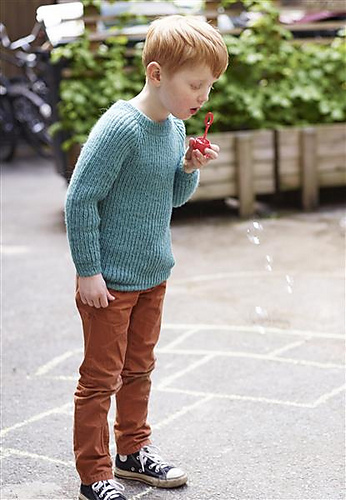 Nr 9 Genser i halvpatent med raglan - Sandnes Garn