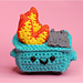 Dumpster Fire amigurumi pattern 