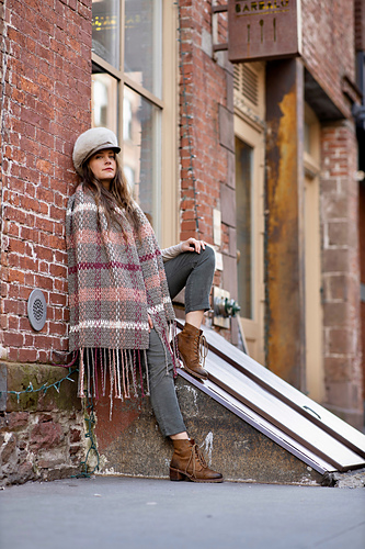 Rosebridge Plaid Blanket Scarf photo 5