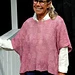Pretty poncho in linen and wool pattern 