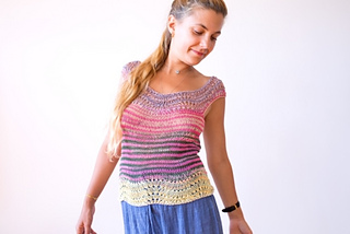 Worn on the shoulder or off, this tank top, this tank was designed to make the most of the unique striping quality of Uneek.