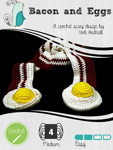 Bacon and Eggs Scarf - Video Tutorial photo 3